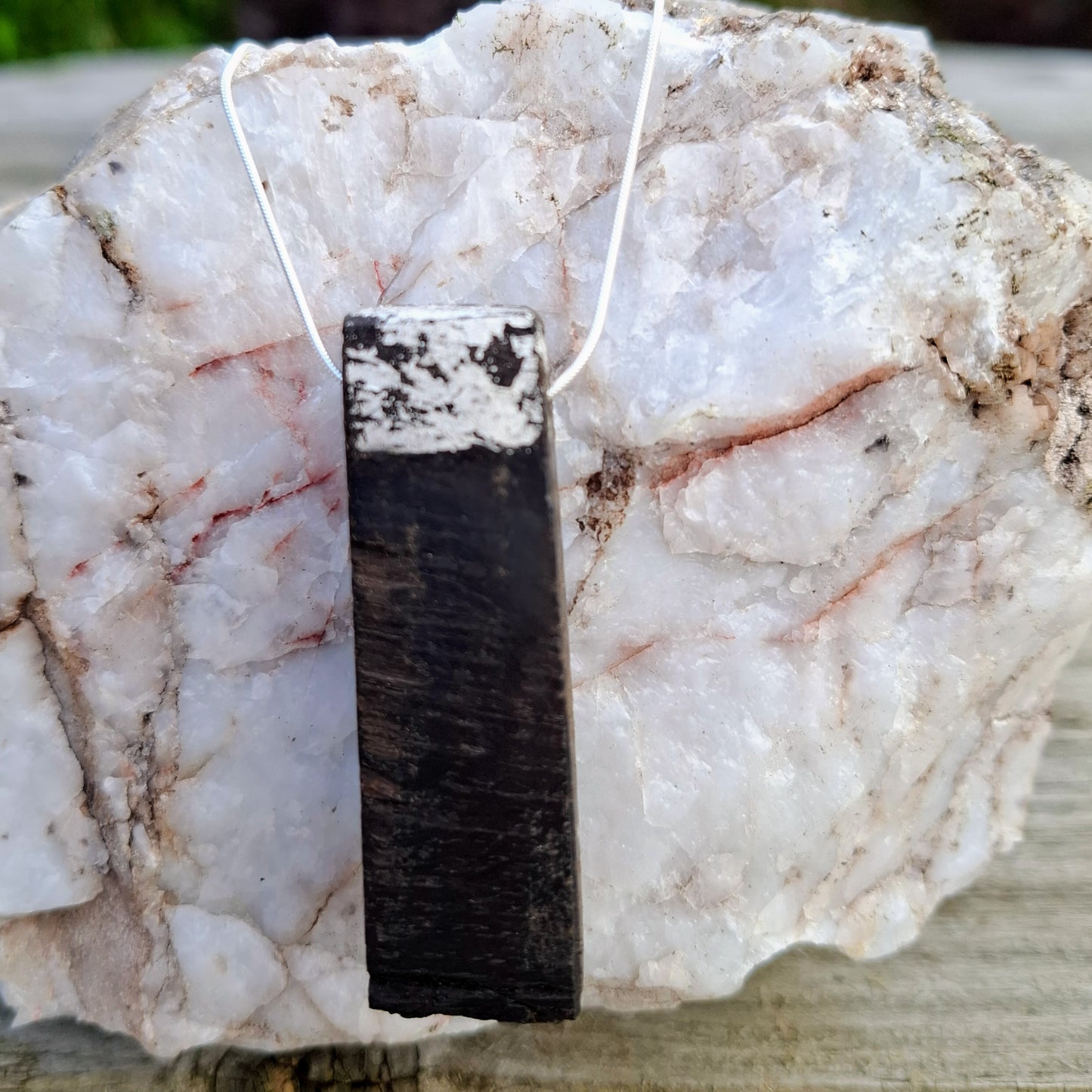 Luíseach - Irish bog oak with fine silver leaf