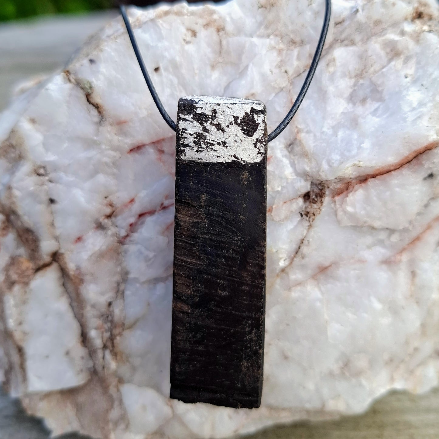 Luíseach - Irish bog oak with fine silver leaf