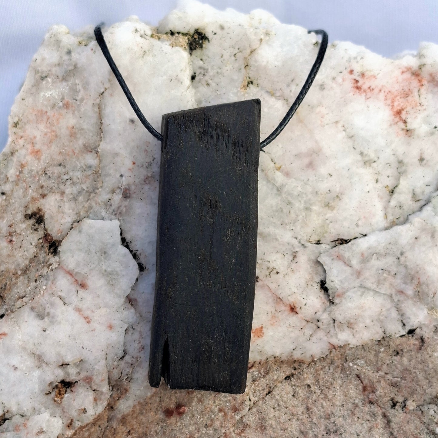 Téidí - Irish bog oak with fine silver leaf