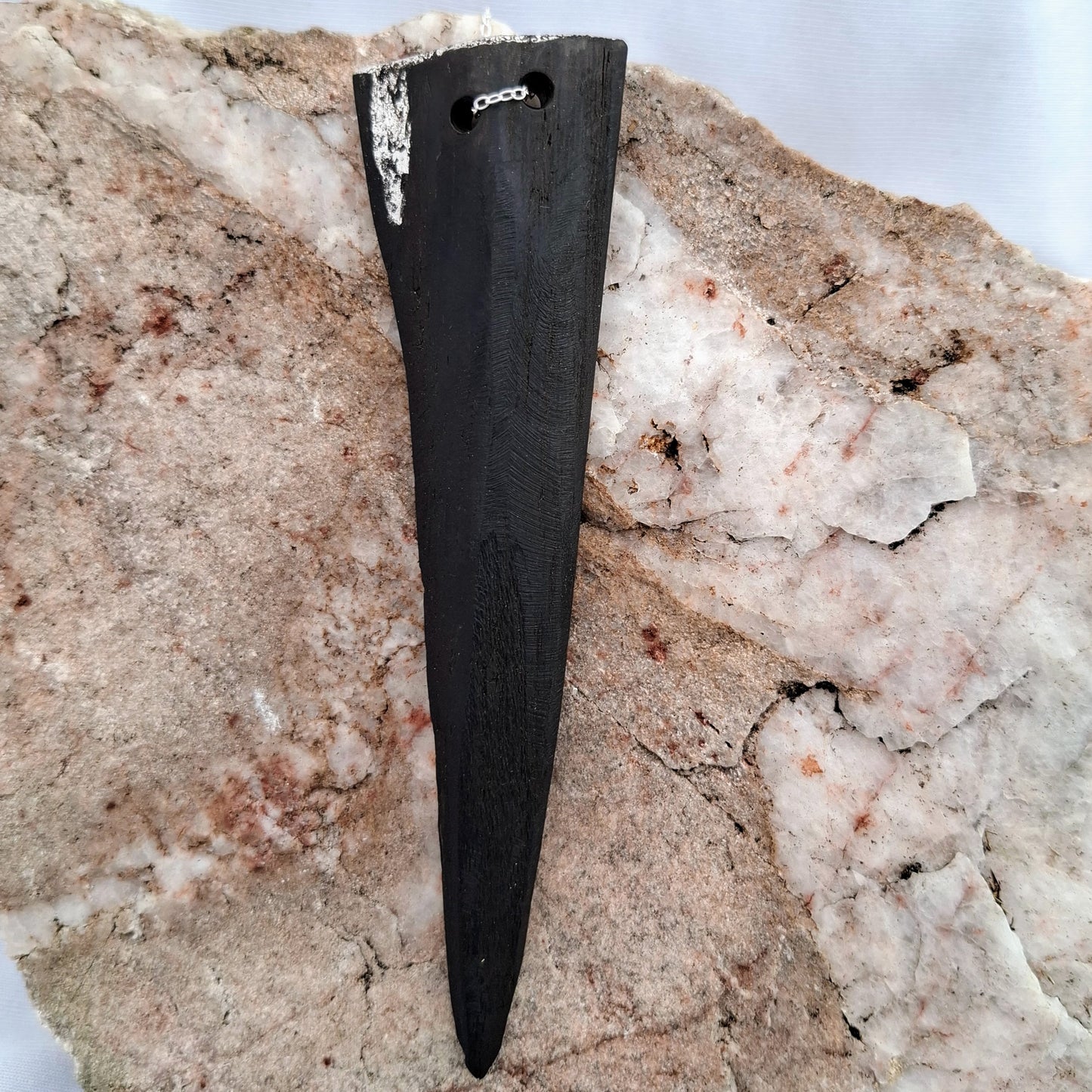 Sleá- Irish bog oak with fine silver leaf