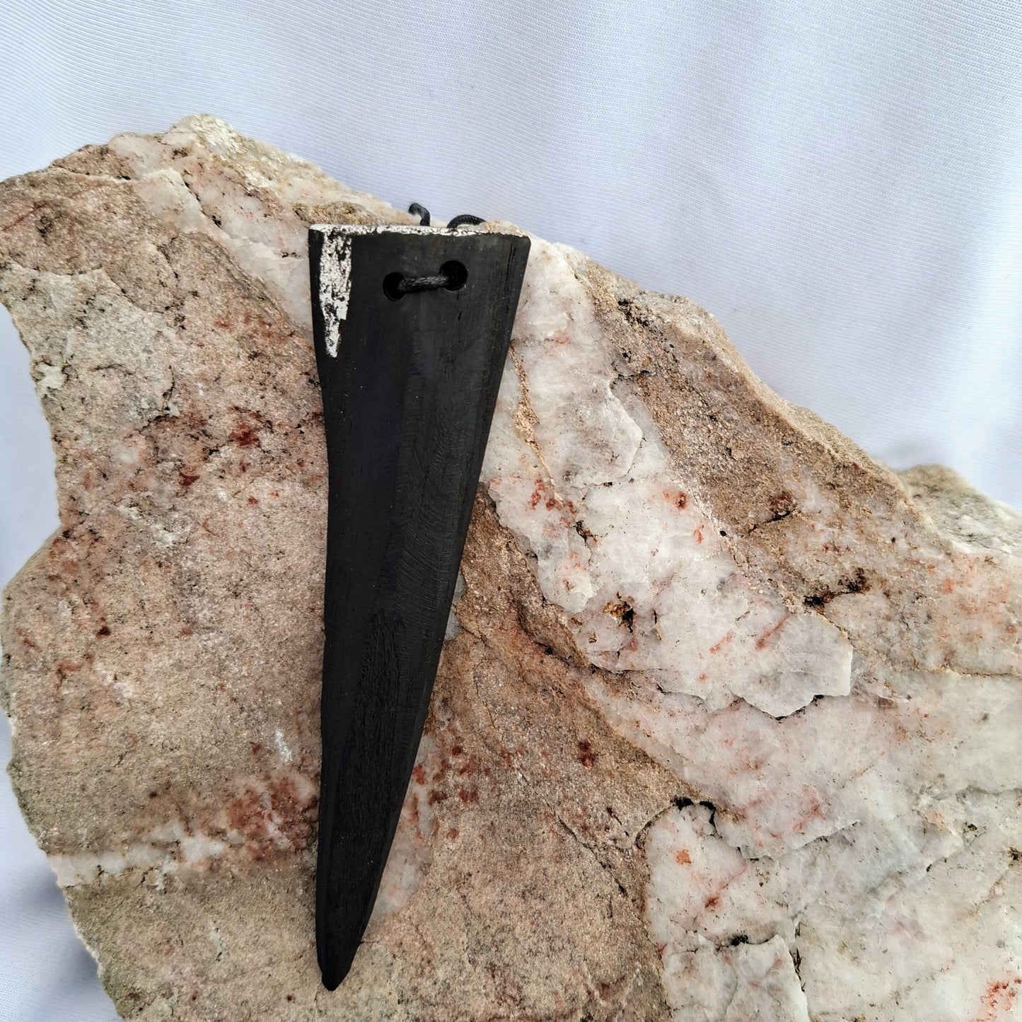 Sleá- Irish bog oak with fine silver leaf