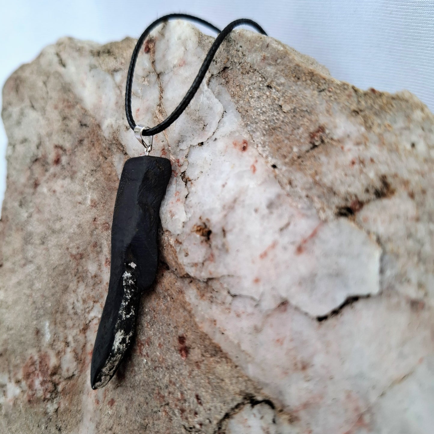 Méar Cailleach III - Irish bog oak with fine silver leaf