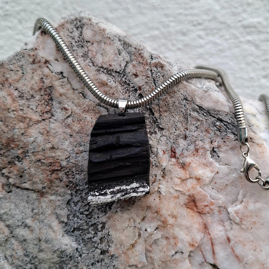 ath - reimagined, reworked, recycled, reborn necklace with Irish bog oak pendant