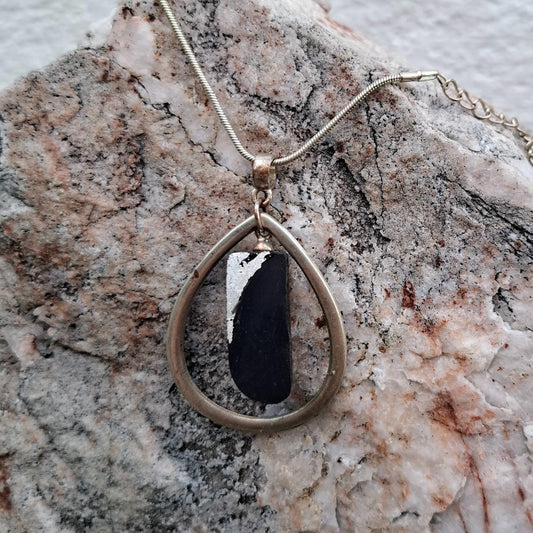 ath - reimagined, reworked, recycled, reborn necklace with Irish bog oak pendant