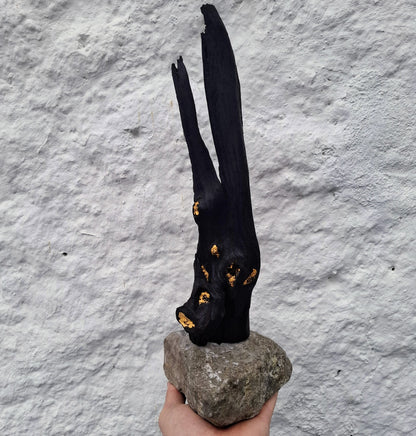 Éan Breithe - Handcrafted Bog Oak sculpture from Galway