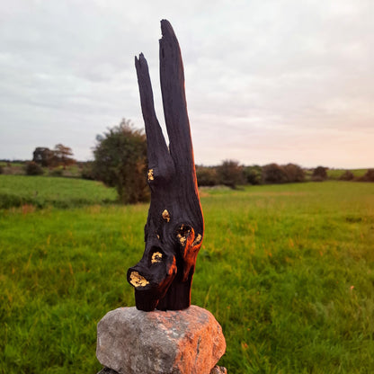 Éan Breithe - Handcrafted Bog Oak sculpture from Galway
