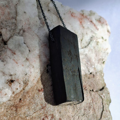 Téidí - Irish bog oak with fine silver leaf