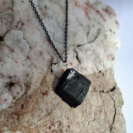 Bronagh - Irish bog oak with fine silver leaf