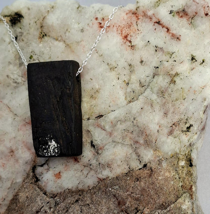 Saraid - Irish bog oak with fine silver leaf