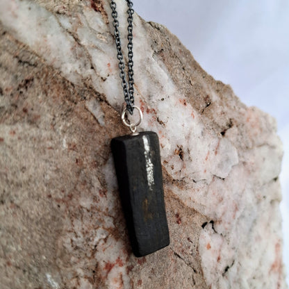Nóinín - Irish bog oak with fine silver leaf