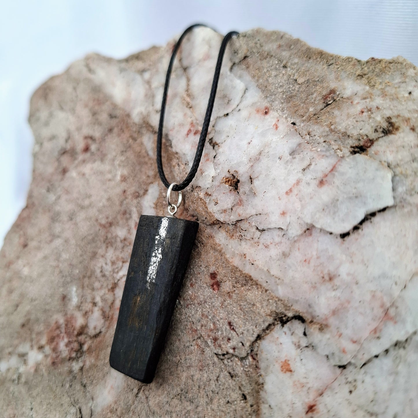 Nóinín - Irish bog oak with fine silver leaf