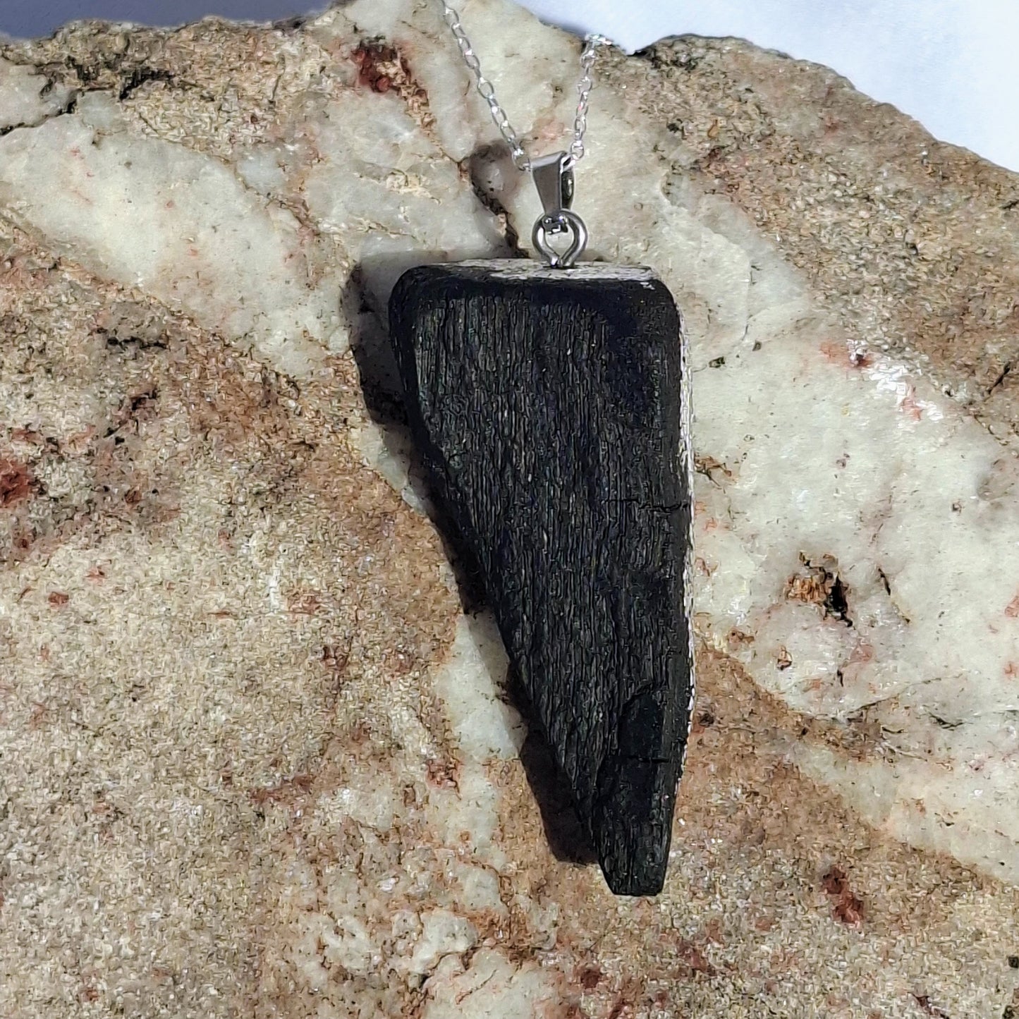 Nóisean Airgid - Irish bog oak with fine silver leaf