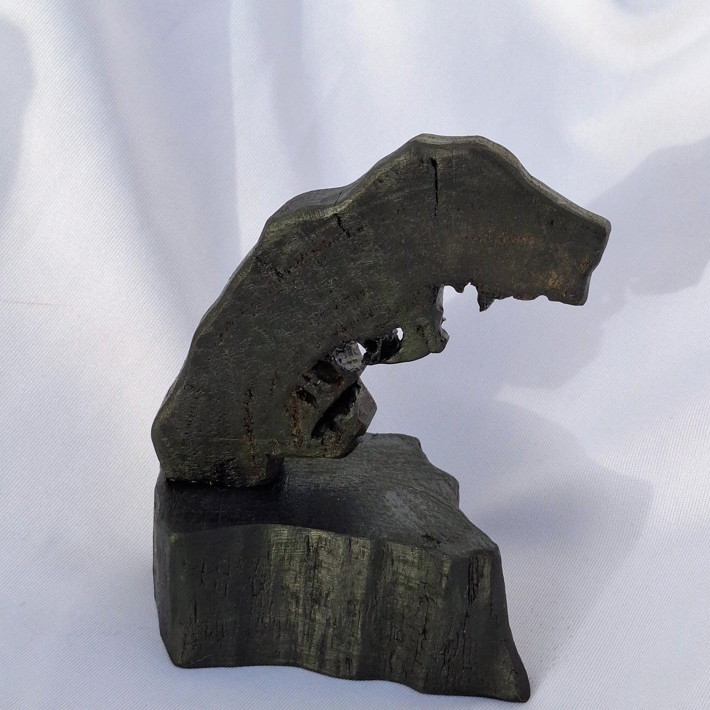 Bacainn - the river bend - Handcrafted Bog Oak sculpture from Galway