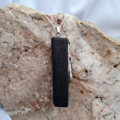 Neart - Irish bog oak with fine silver leaf