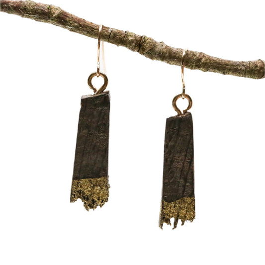 Meara - Irish bog oak earrings