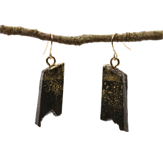 Cadhla Irish bog oak earrings