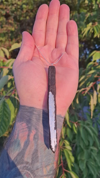 Saigheadmhar - Irish bog oak with fine silver leaf