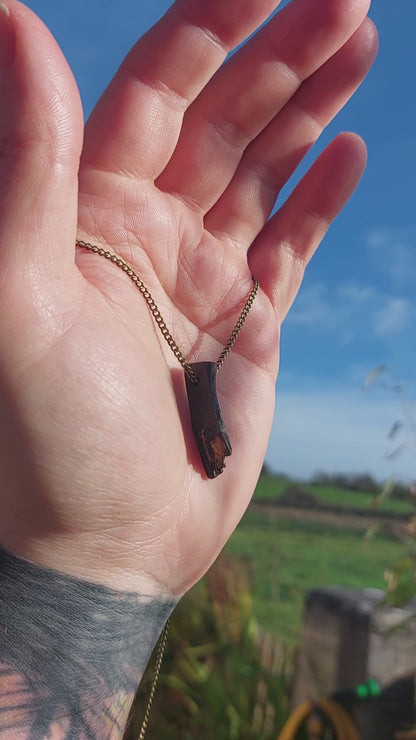 Saibh- Irish bog oak necklace