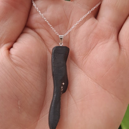 Méar Cailleach III - Irish bog oak with fine silver leaf