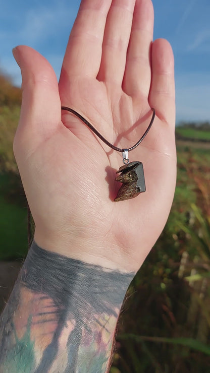 Shannon - Irish bog oak necklace