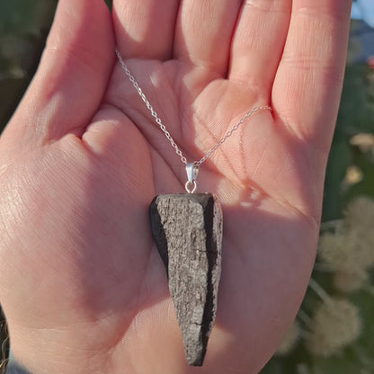 Nóisean Airgid - Irish bog oak with fine silver leaf