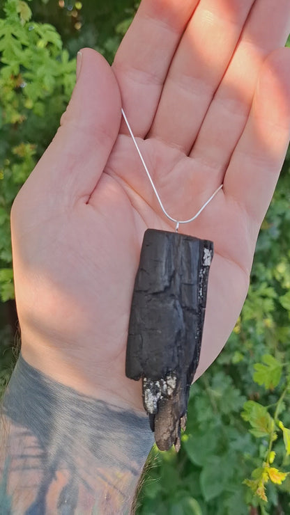 Ráiteas Airgid - Irish bog oak with fine silver leaf